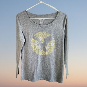 American Eagle Outfitters Graphic Favorite T Long Sleeve Scoop Neck SzM